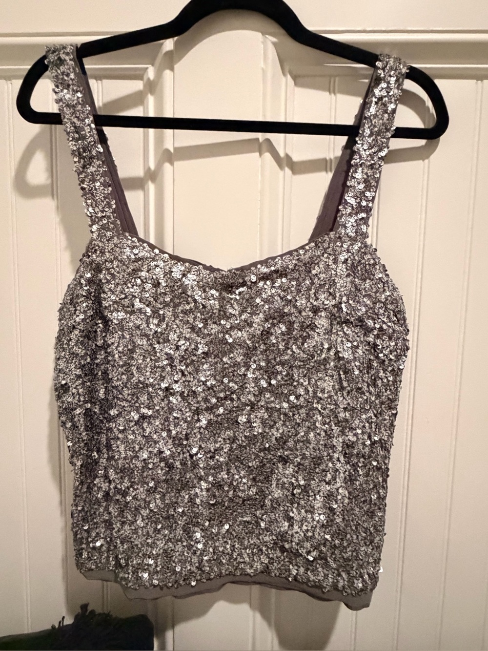 Abercrombie & Fitch Silver Sequin Camisole